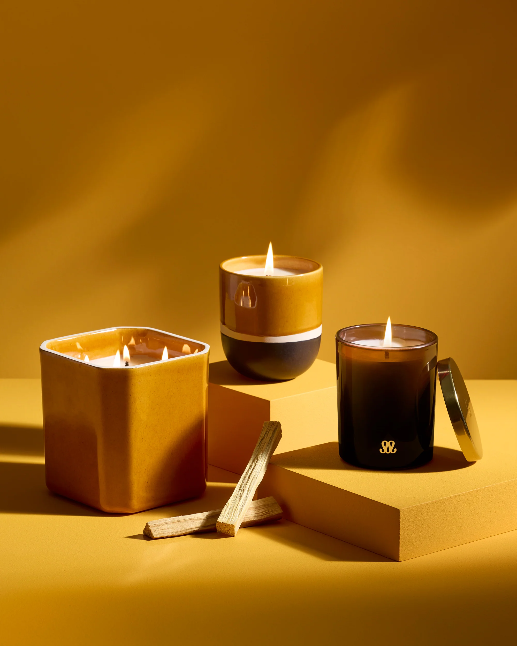 Bougie Facettes - Bois de Santal - Image 4
