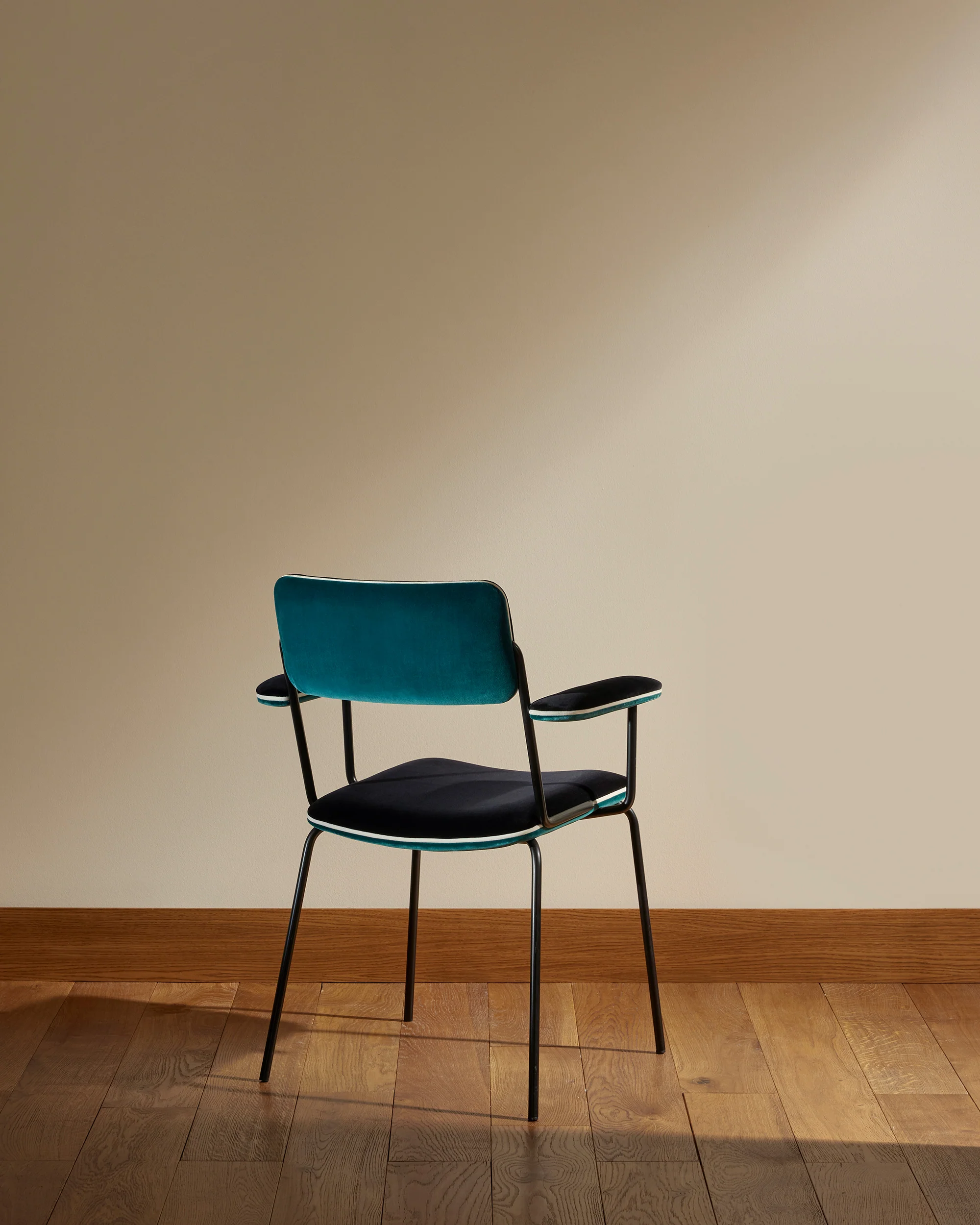 Chaise accoudoirs Double Jeu - Bleu Sarah - Image 5