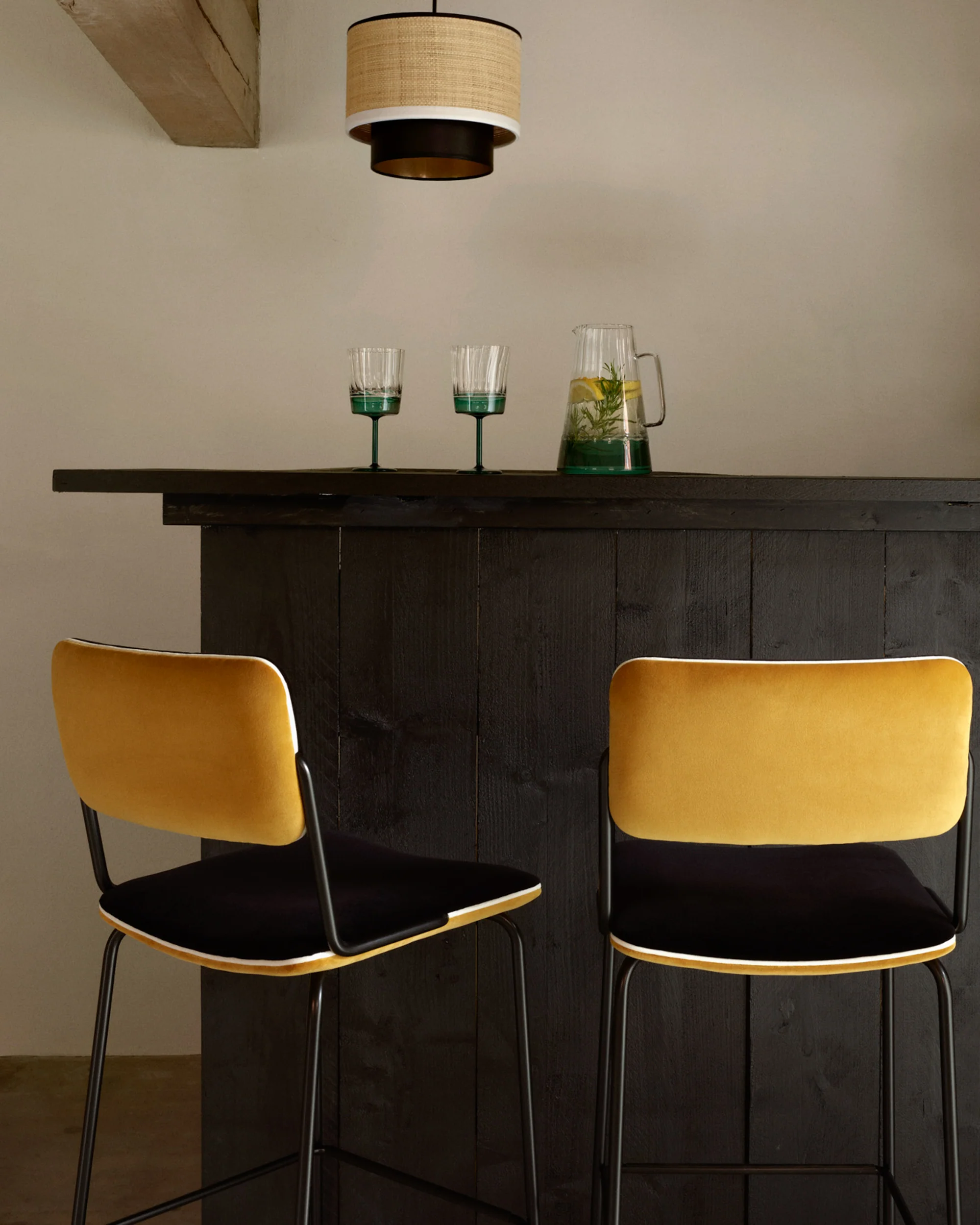 Chaise de bar Double Jeu - Ocre - Image 6