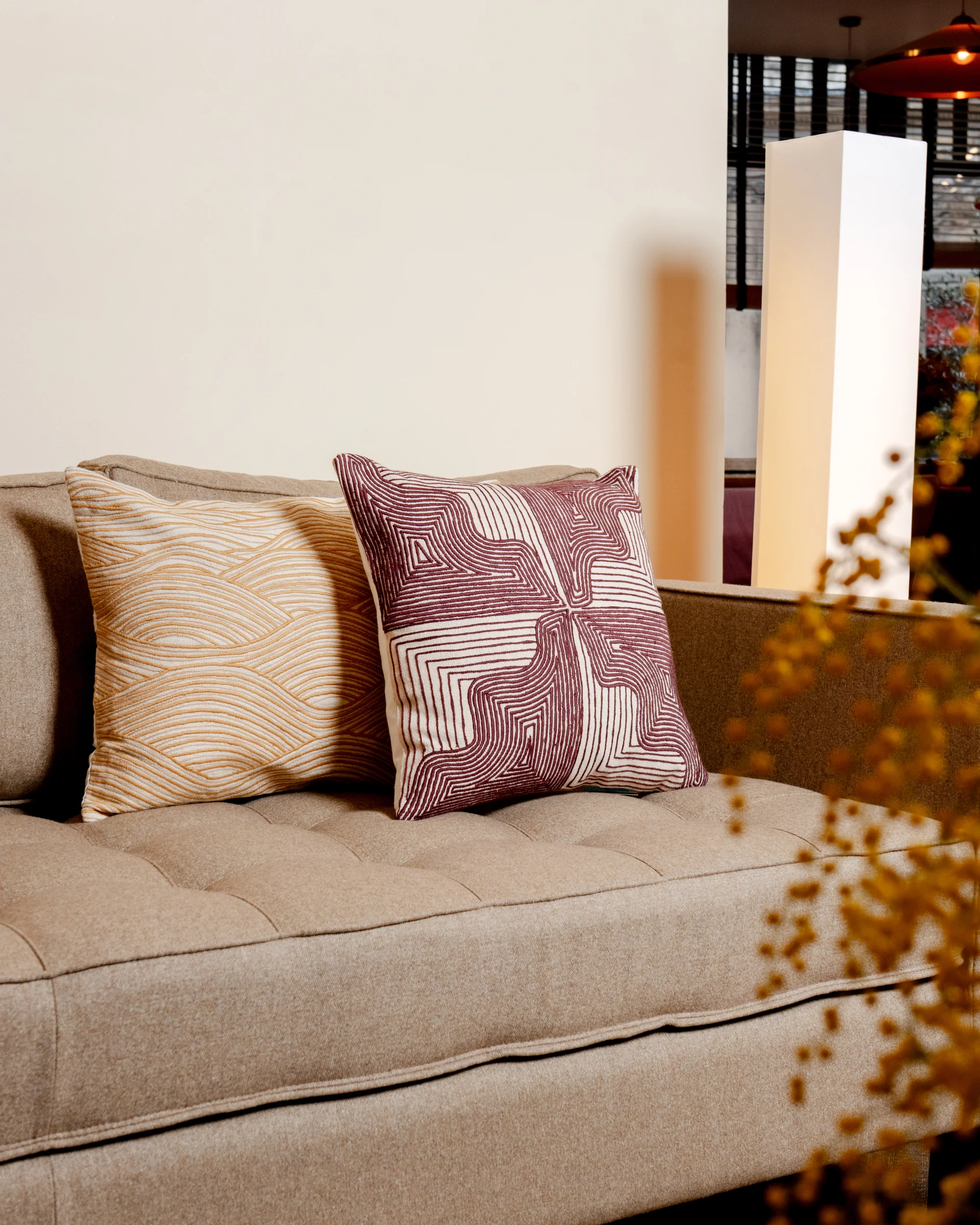 Coussin Onda  - Ocre rectangulaire - Image 2