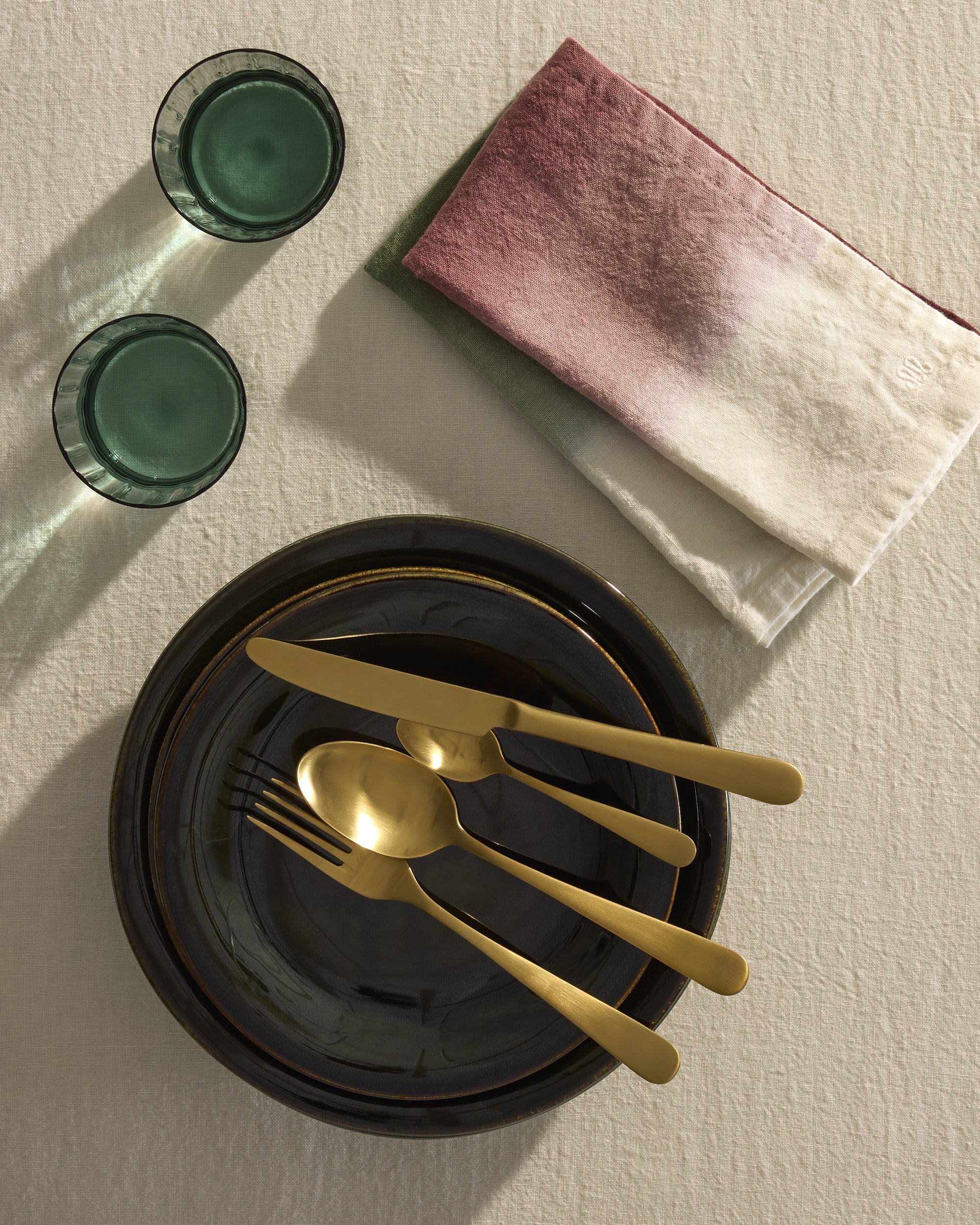 Serviette de table Dip Dye - Aubépine - Image 3