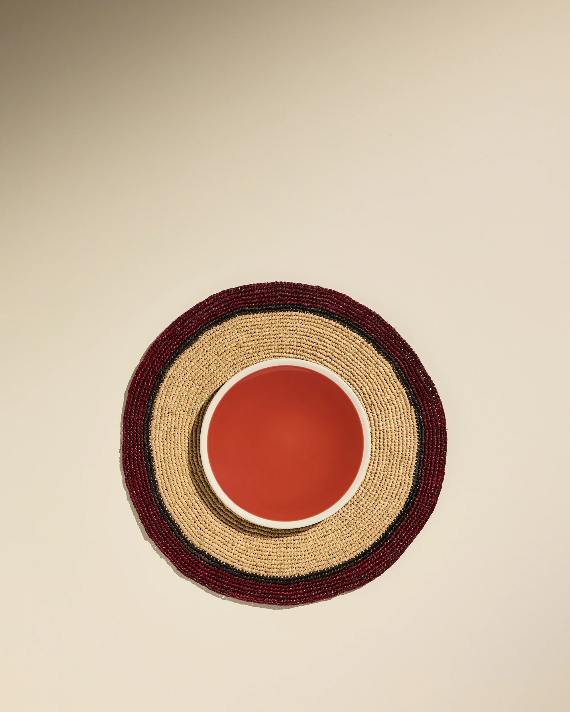 Set de table Globe - Naturel/ Carmin - Image 3