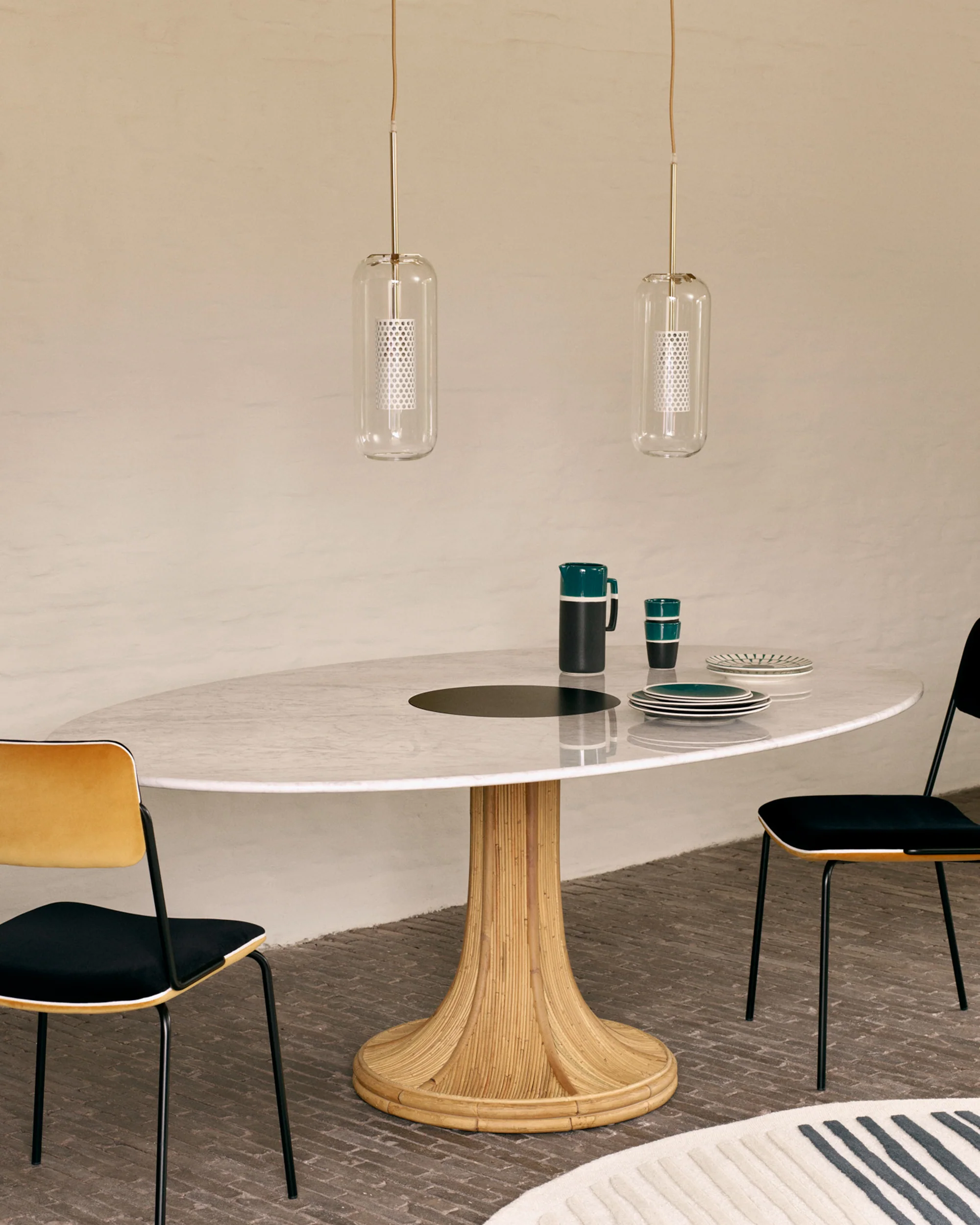 Table Riviera - Naturel / Marbre Blanc - Image 2